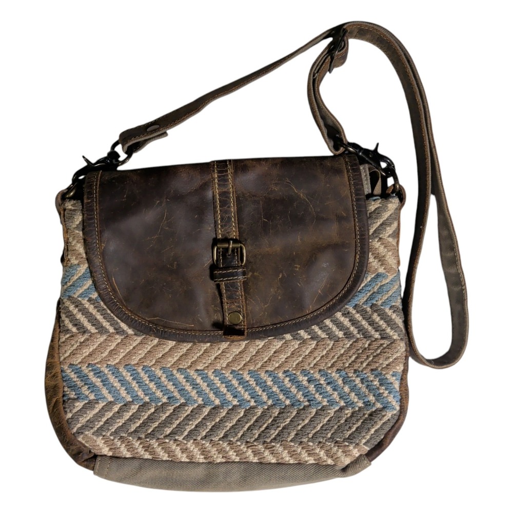 Myra Bag Crossbody With Flap Women's Chevron Bohemian Boho Indie Sleaze Casual